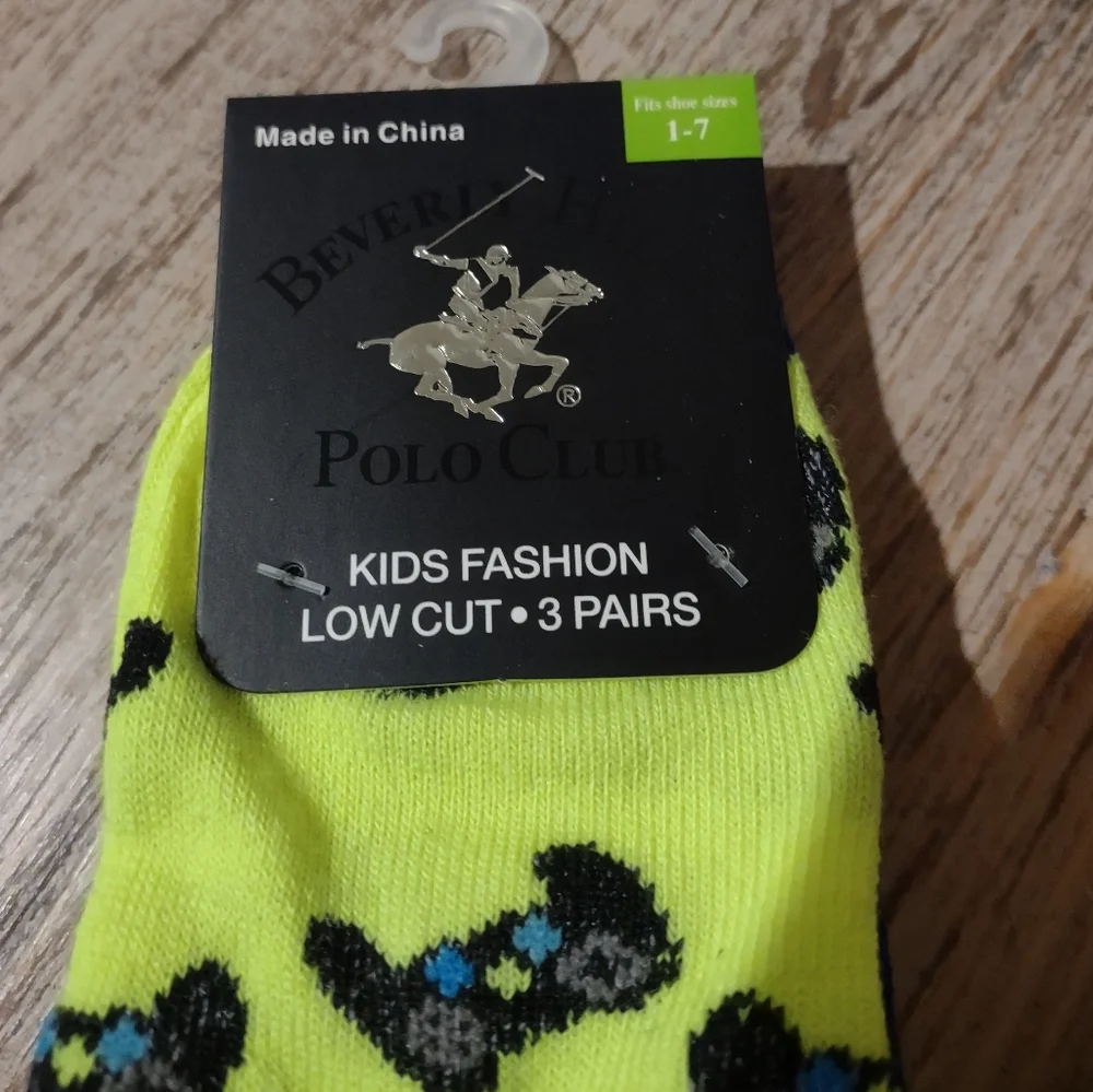 Beverly Hills Polo Club Low Cut Socks Boys 3 Pair Size 1-7 New